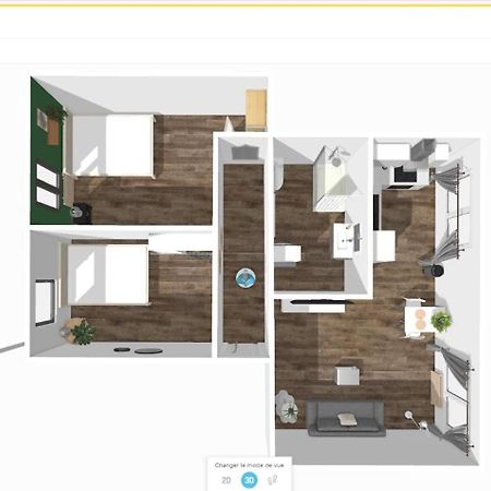 # Le 2 # Tres Beau T3 1Er Etage Tout Confort, Neuf, Mulhouse Centre Dış mekan fotoğraf