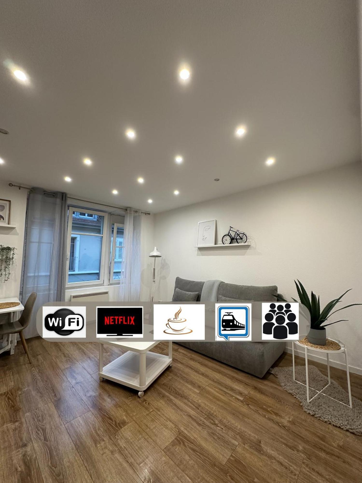 # Le 2 # Tres Beau T3 1Er Etage Tout Confort, Neuf, Mulhouse Centre Dış mekan fotoğraf